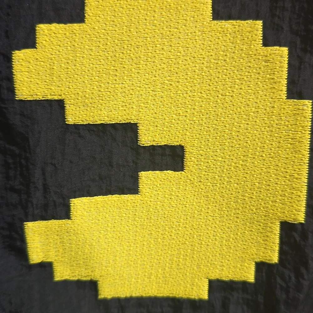 JUSTICE Pac-Man & Ghosts Black Bomber Jacket with Yellow Trim NWOT